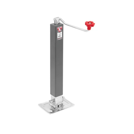Bulldog 8K square trailer jack with 15-inch topwind lift and footplate