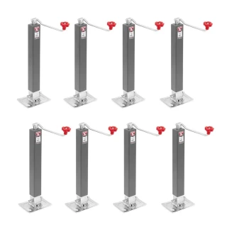 Bulldog 8K square trailer jack topwind handle footplate bundle of 8