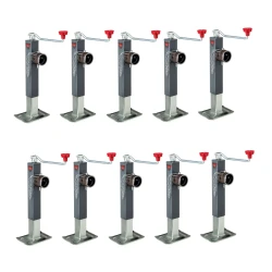 Bulldog 10x 8K Square Trailer Jack w/ Tubular Swivel Mount and 10" Lift