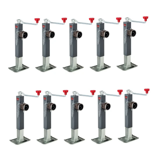 Bulldog 8K Square Trailer Jack Topwind Pipe Mount 10-Pack for Heavy Duty Trailers