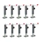 Bulldog 8K Square Trailer Jack Topwind Pipe Mount 10-Pack for Heavy Duty Trailers