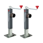 Bulldog 8,000 lb square pipe mount trailer jack with topwind handle and 10″ lift (2-pack)
