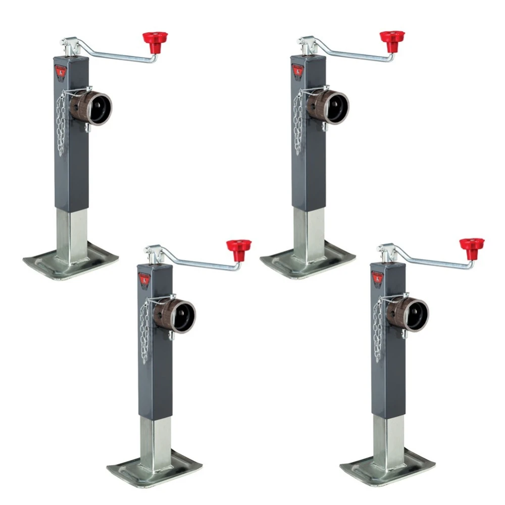 Bulldog 8K lb square trailer jack with tubular swivel mount and 10″ lift – pack of 4