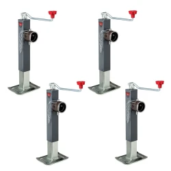 Bulldog 4x 8K Square Trailer Jack w/ Tubular Swivel Mount and 10" Lift