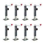 Bulldog 8K square trailer jack topwind tubular swivel mount 10 inch lift bundle of 8