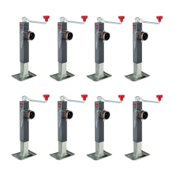 Bulldog 8x 8K Square Trailer Jack w/ Tubular Swivel Mount and 10" Lift