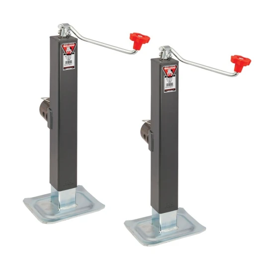 Bulldog 8K Square Topwind Trailer Jacks Set with Swivel Mount and 15" Lift
