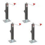 Bulldog 8K Square Trailer Jack Set with Swivel Mount and Topwind Crank