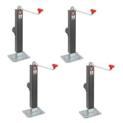 Bulldog 4x 8K Square Trailer Jack w/ Tubular Swivel Mount and 15" Lift
