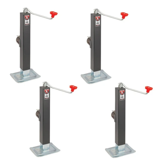 Bulldog 8K Square Trailer Jack Set with Swivel Mount and Topwind Crank