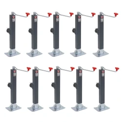 Bulldog 10x 8K Square Trailer Jack w/ Tubular Swivel Mount and 15" Lift