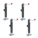 Bulldog 8K Square Trailer Jack with 15-Inch Lift and Swivel Mount – 4-Pack