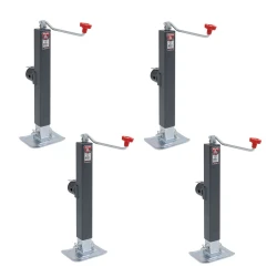 Bulldog 4x 8K Square Trailer Jack w/ Tubular Swivel Mount and 15" Lift