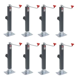 Bulldog 8x 8K Square Trailer Jack w/ Tubular Swivel Mount and 15" Lift