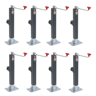 Bulldog 8K Square Trailer Jacks with Swivel Mount and 15" Lift – 8-Pack
