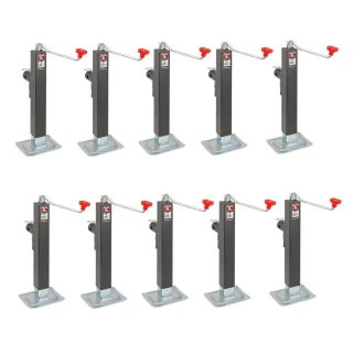 Bulldog 8K square trailer jack bundle of 10 with tubular swivel mount and 15 inch lift