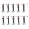 Bulldog 8K square trailer jack bundle of 10 with tubular swivel mount and 15 inch lift