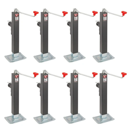 Bulldog 8K square trailer jack 15 inch lift topwind swivel mount 8 pack