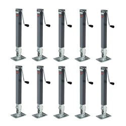 Bulldog 10x 8K Square Trailer Jack w/ 15" Lift Sidewind and Footplate