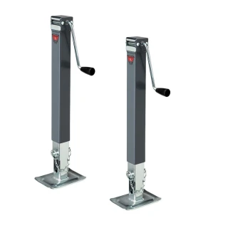 Bulldog 8K Sidewind Square Trailer Jack 15in Lift Footplate Set of 2