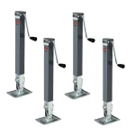 Bulldog 8K sidewind square trailer jack bundle 4-pack with footplate