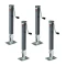 4-pack Bulldog 8,000 lb square sidewind trailer jacks with footplate and 15-inch lift