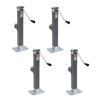 Bulldog 8,000 lb square trailer jack with tubular swivel mount and 15″ lift