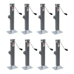Bulldog 8K square sidewind swivel trailer jack 8-pack with 15 inch lift