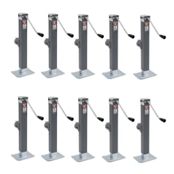 Bulldog 10x 8K Square Trailer Jack w/ Tubular Swivel Mount and 15" Lift