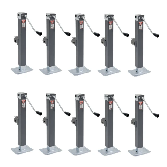 Bulldog 8K square trailer jack side mount swivel 15-inch lift – 10-pack bundle