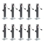 Bulldog 8K lb square sidewind trailer jack with tubular swivel mount and 15in lift, 10-pack
