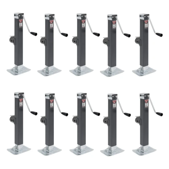 Bulldog 8K lb square sidewind trailer jack with tubular swivel mount and 15in lift, 10-pack