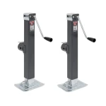 Bulldog 8K square trailer jack 2-pack with swivel mount and 15-inch sidewind lift