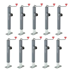 Bulldog 10x 5K Square Trailer Jack w/ Square Tubular Swivel Mount Topwind & 15" Lift