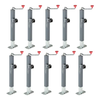 Bulldog 10-pack 5K square trailer jacks with swivel mount and 15-inch lift