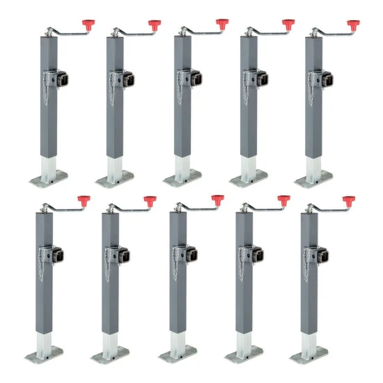Bulldog 10-pack 5K square trailer jacks with swivel mount and 15-inch lift