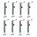 Bulldog 5K Square Swivel Trailer Jack Set with Topwind Handle and 15" Lift – 8-Pack