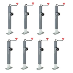 Bulldog 8x 5K Square Trailer Jack w/ Square Tubular Swivel Mount Topwind & 15" Lift