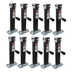 Bulldog 10x 5K Square Trailer Jack w/ 10" Lift Sidewind Handle and Footplate