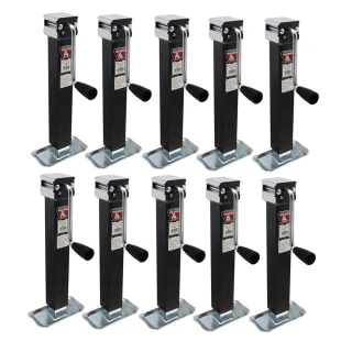 Bulldog 10-Pack 5K Square Trailer Jacks with Sidewind Handle and Footplate