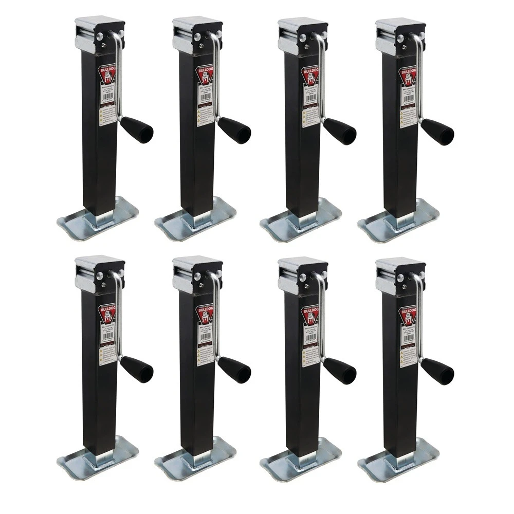 Bulldog 5K Square Trailer Jack with 10" Lift and Sidewind Handle – 8-Pack