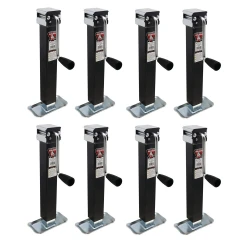 Bulldog 8x 5K Square Trailer Jack w/ 10" Lift Sidewind Handle and Footplate