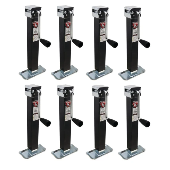 Bulldog 5K Square Trailer Jack with 10" Lift and Sidewind Handle – 8-Pack