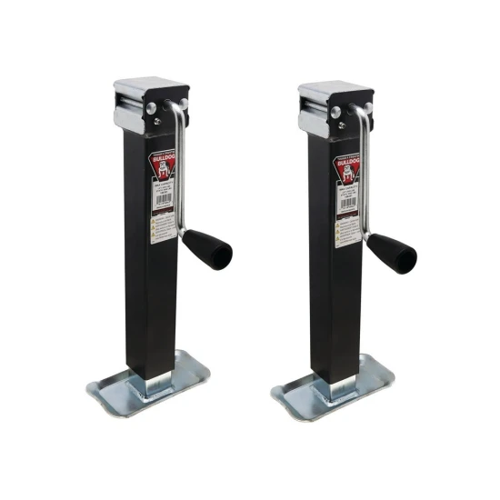 Bulldog 2-Pack 5K Square Trailer Jacks with 10 Inch Lift and Footplate