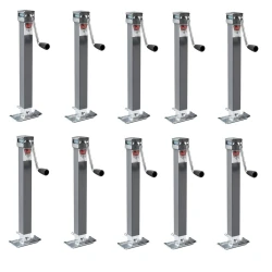 Bulldog 10x 5K Square Trailer Jack w/ 15" Lift Sidewind Handle and Footplate