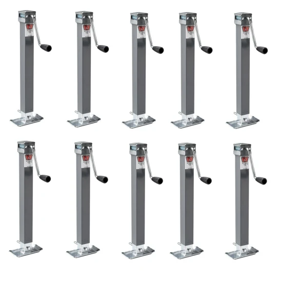 Bulldog 5K Square Trailer Jack with Sidewind Handle and Footplate – 10 Pack