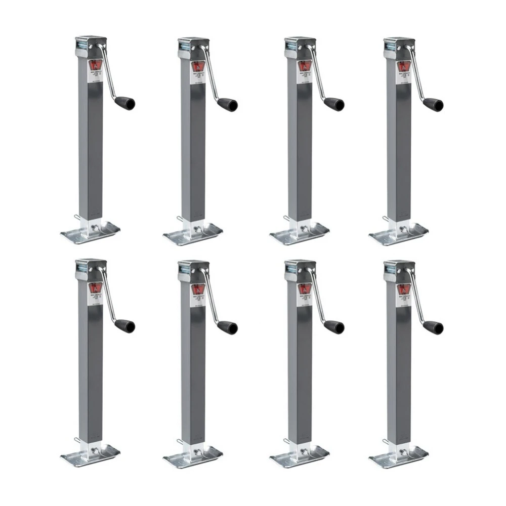 Bulldog 5K square trailer jack with sidewind handle and footplate – 8 pack