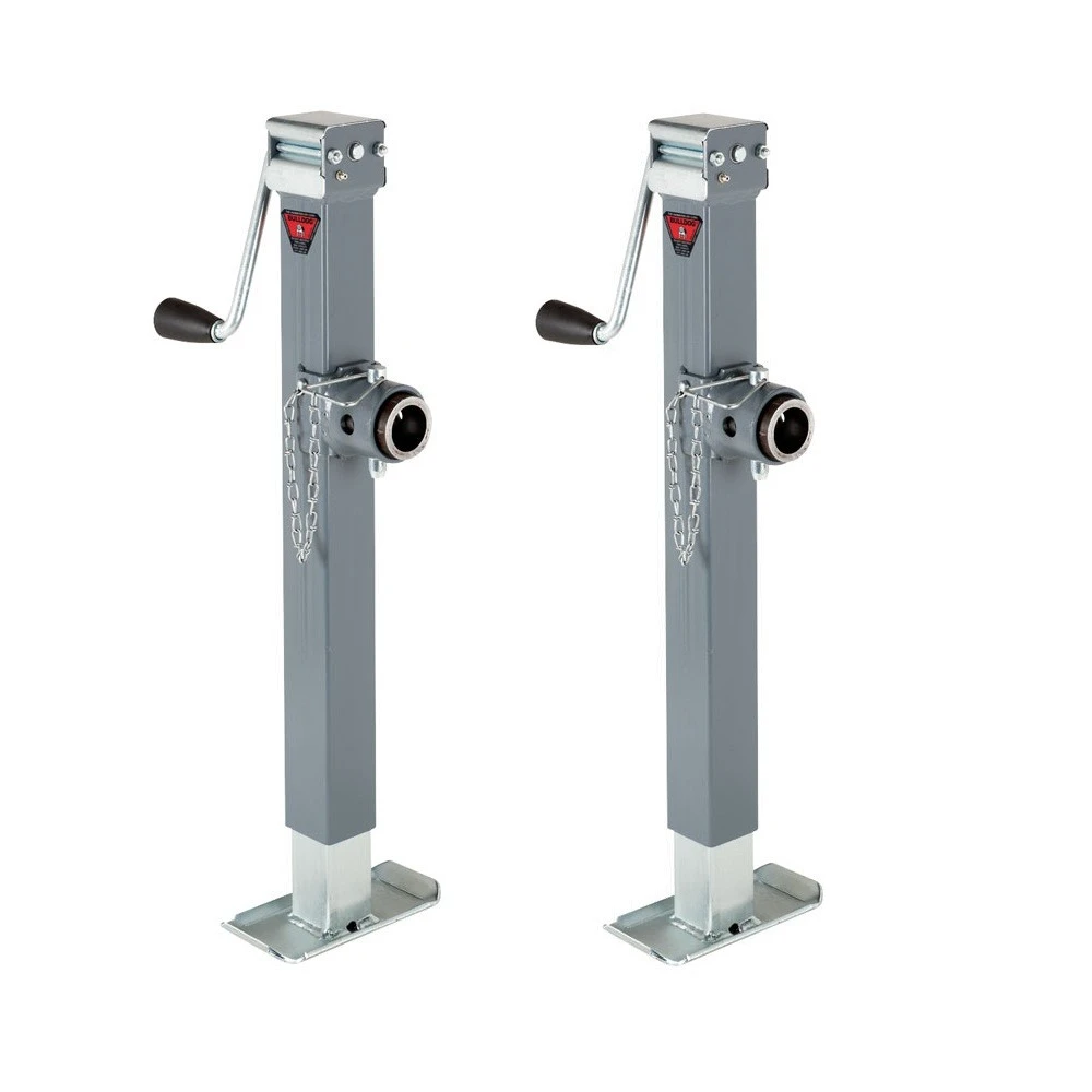 Bulldog 5K Square Pipe Mount Swivel Trailer Jack Bundle with 15" Lift
