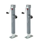 Bulldog 5K Square Pipe Mount Swivel Trailer Jack Bundle with 15" Lift