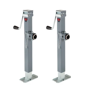 Bulldog 5K Square Pipe Mount Swivel Trailer Jack Bundle with 15" Lift
